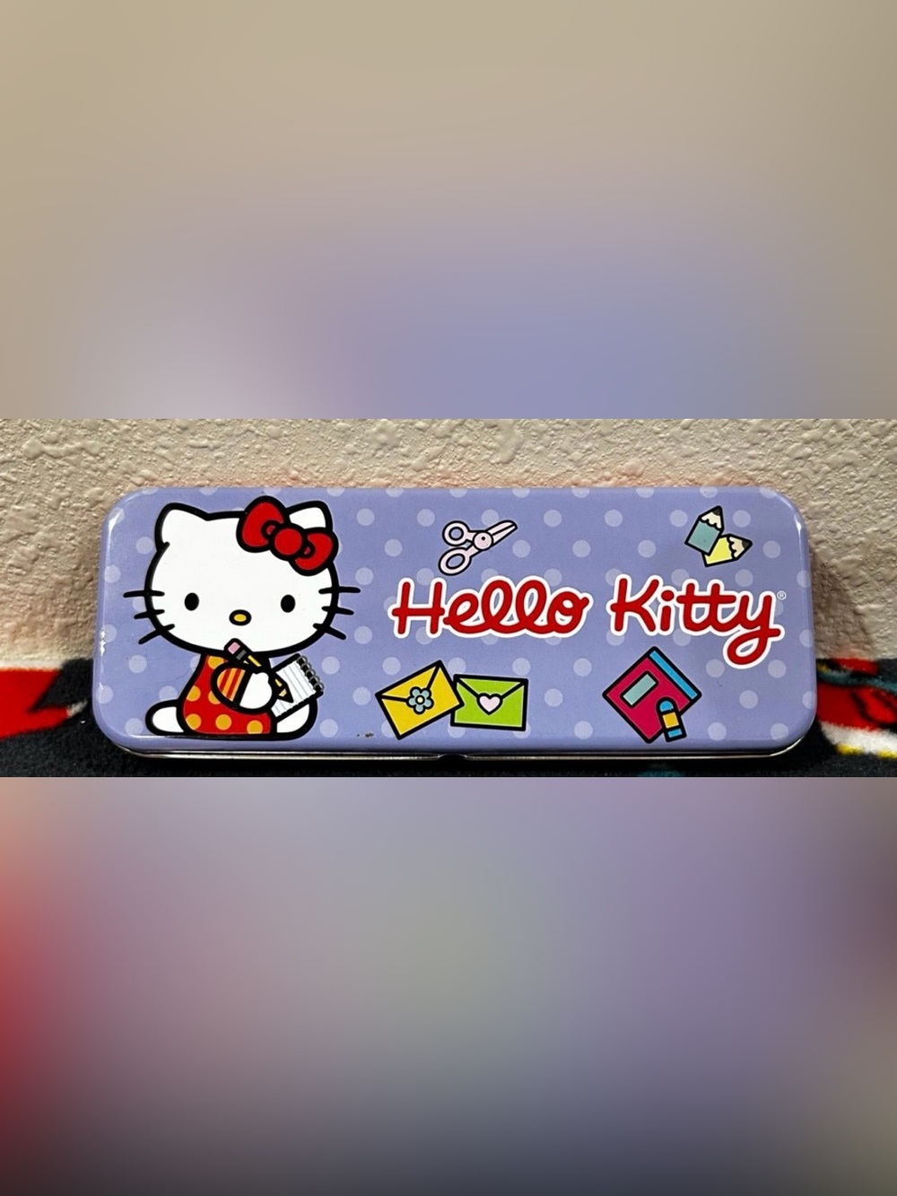 Hello kitty purple pencil case